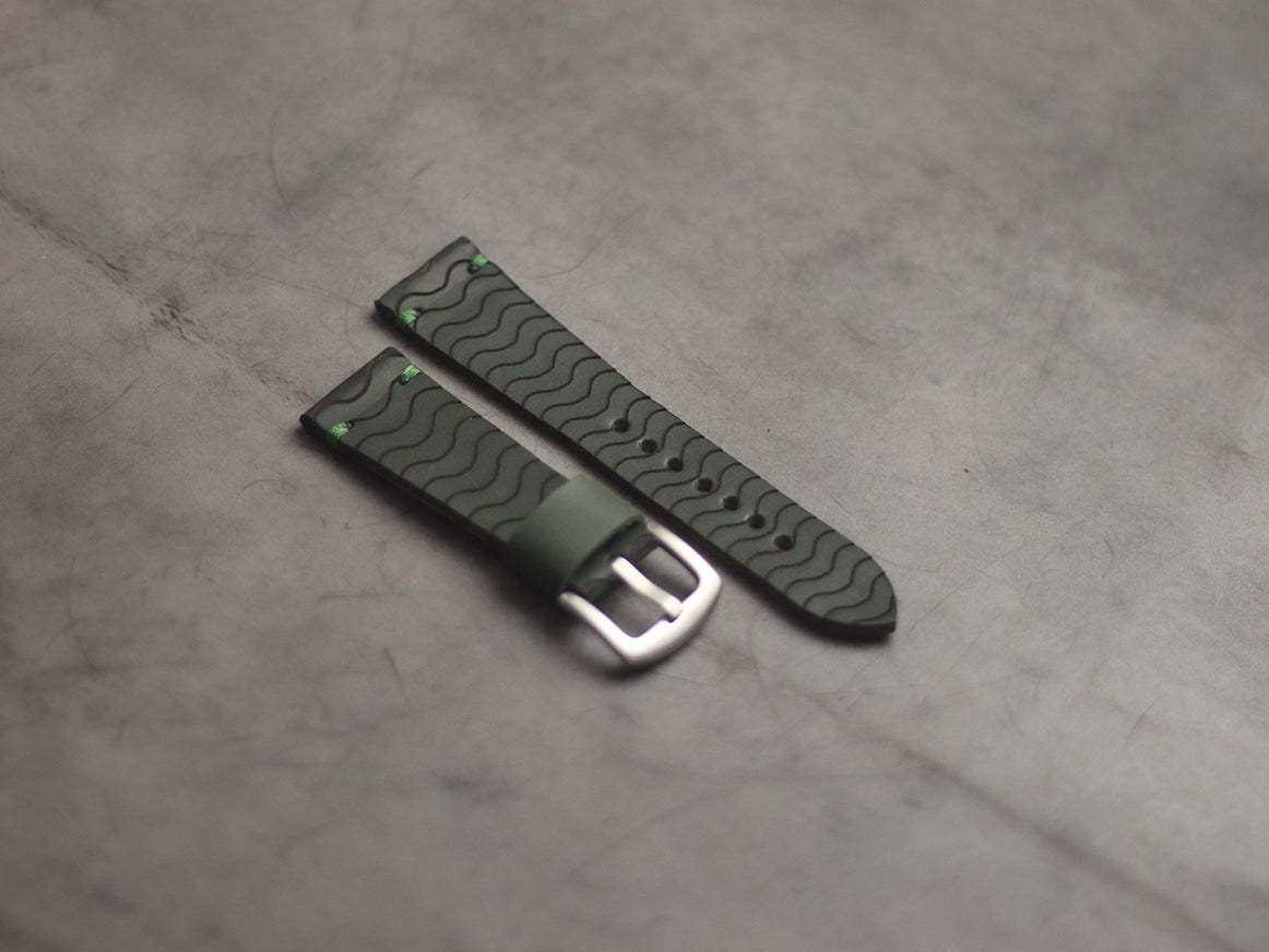 "E2" ENGRAVED STRAPS - AVOCADO GREEN