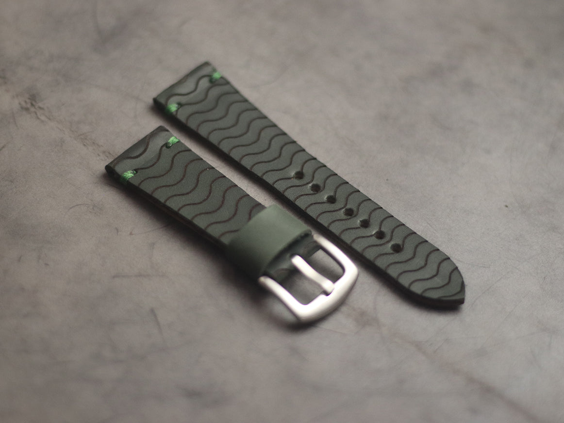 "E2" ENGRAVED STRAPS - AVOCADO GREEN