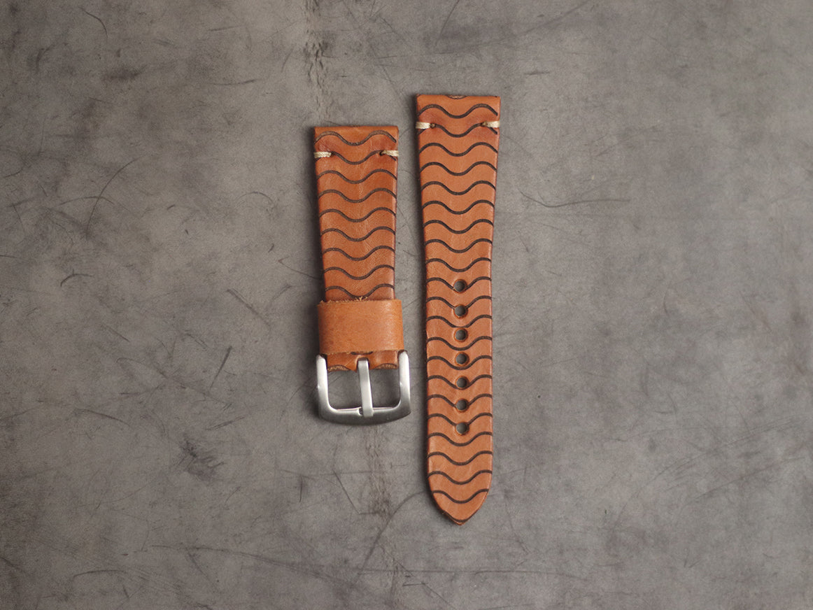 "E2" ENGRAVED STRAPS - CARROT ORANGE