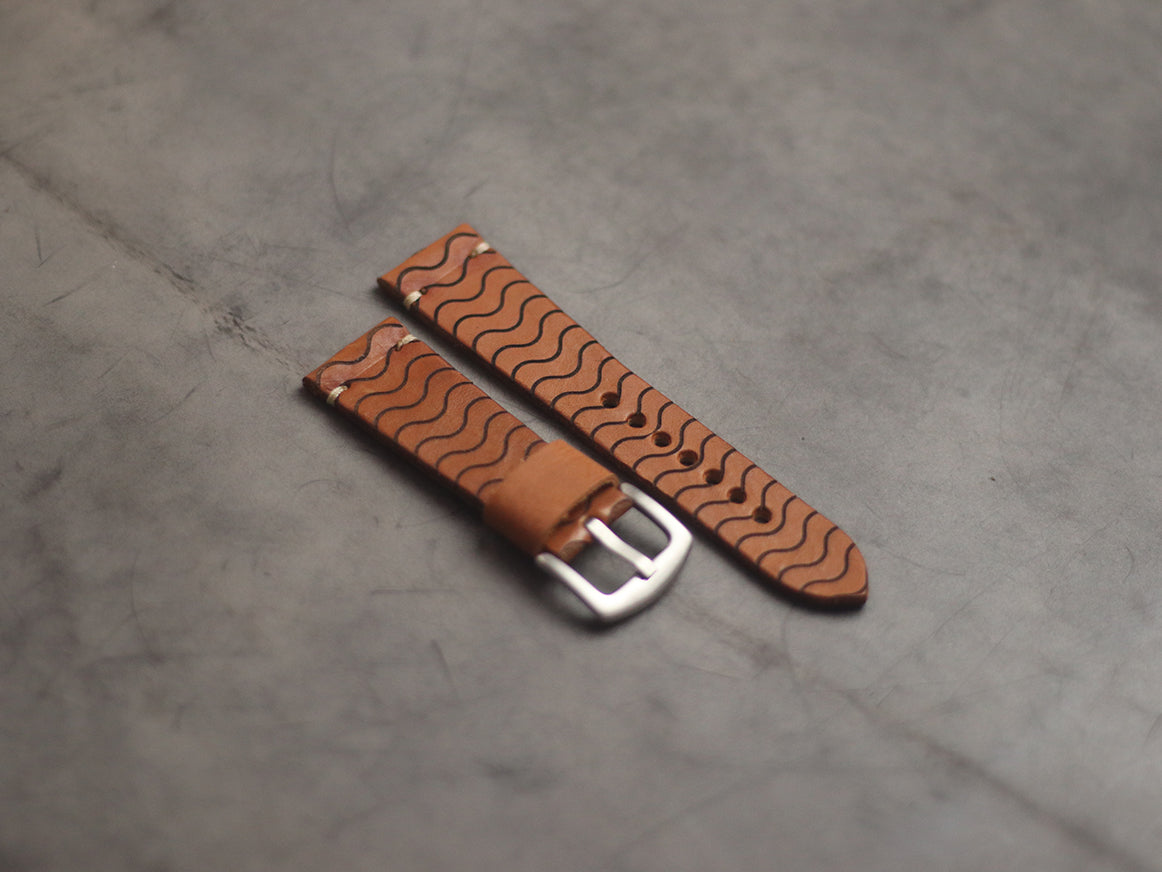 "E2" ENGRAVED STRAPS - CARROT ORANGE
