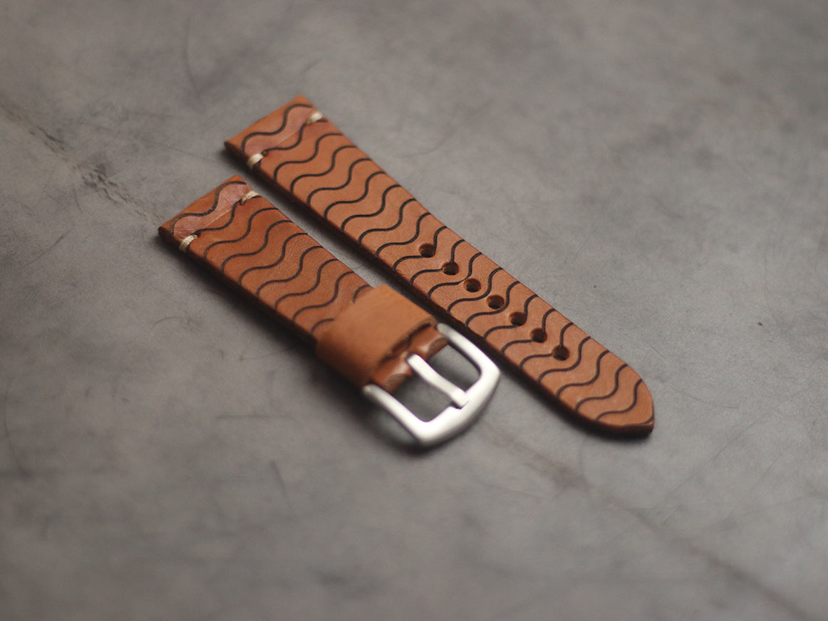 "E2" ENGRAVED STRAPS - CARROT ORANGE