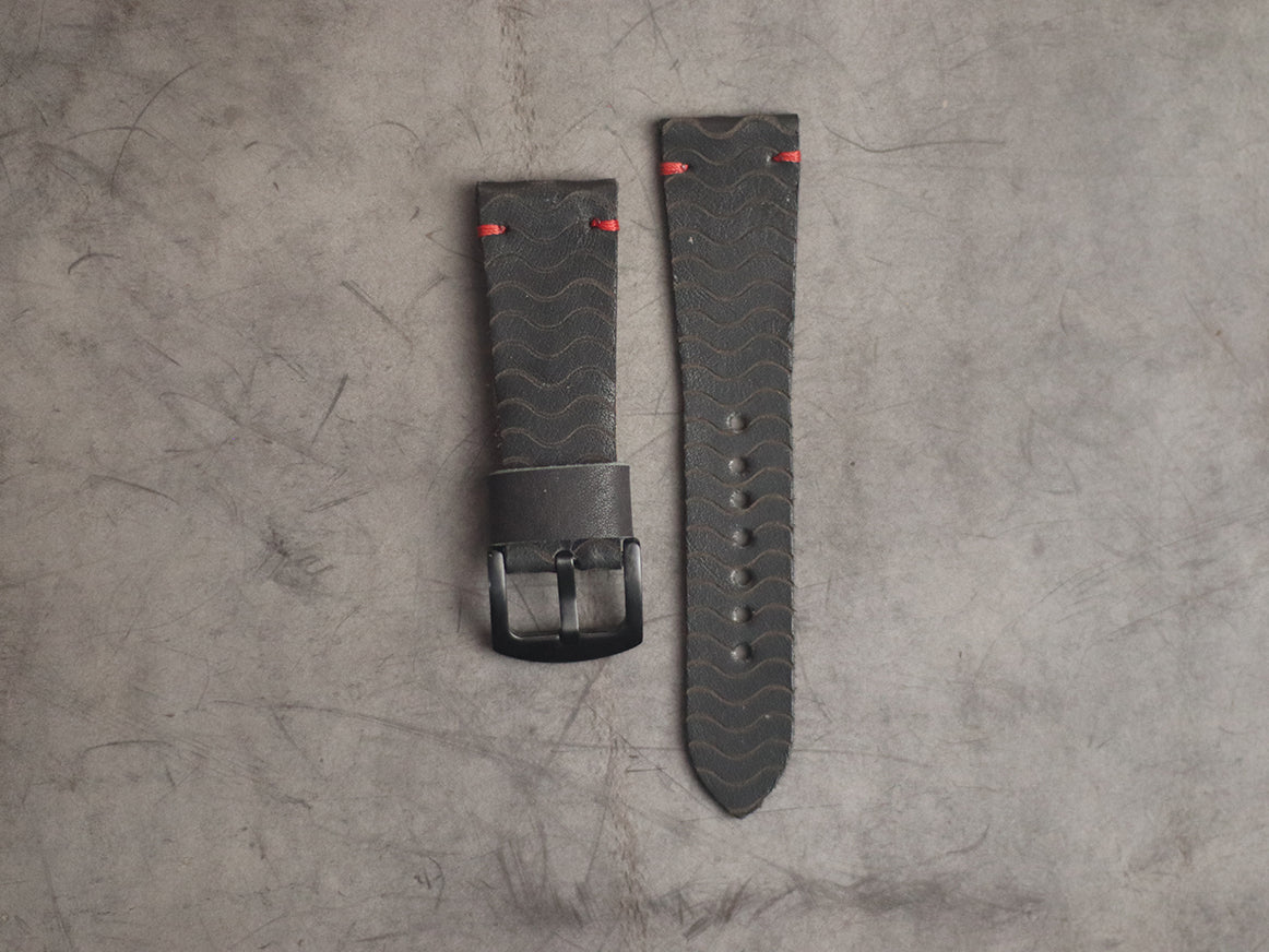 "E2" ENGRAVED STRAPS - BLACK