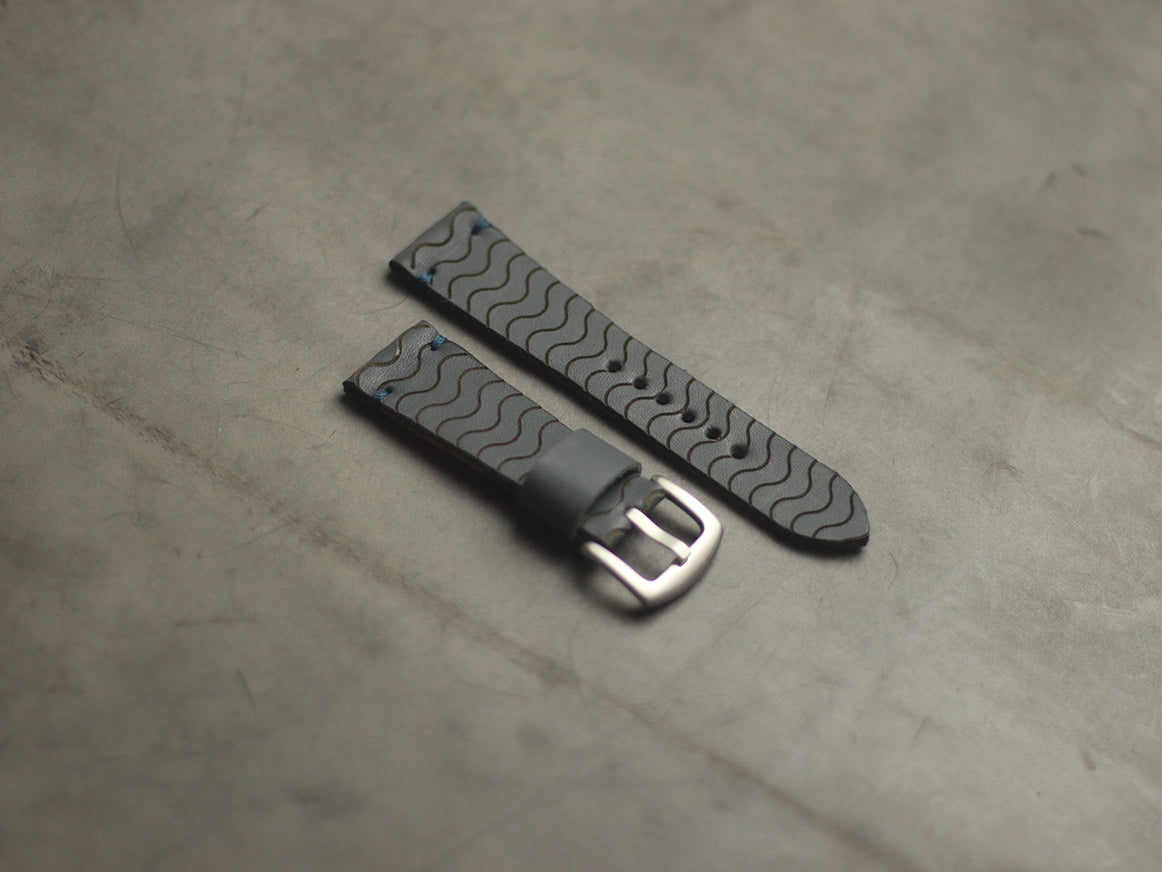 "E2" ENGRAVED STRAPS - PRUSSIAN BLUE