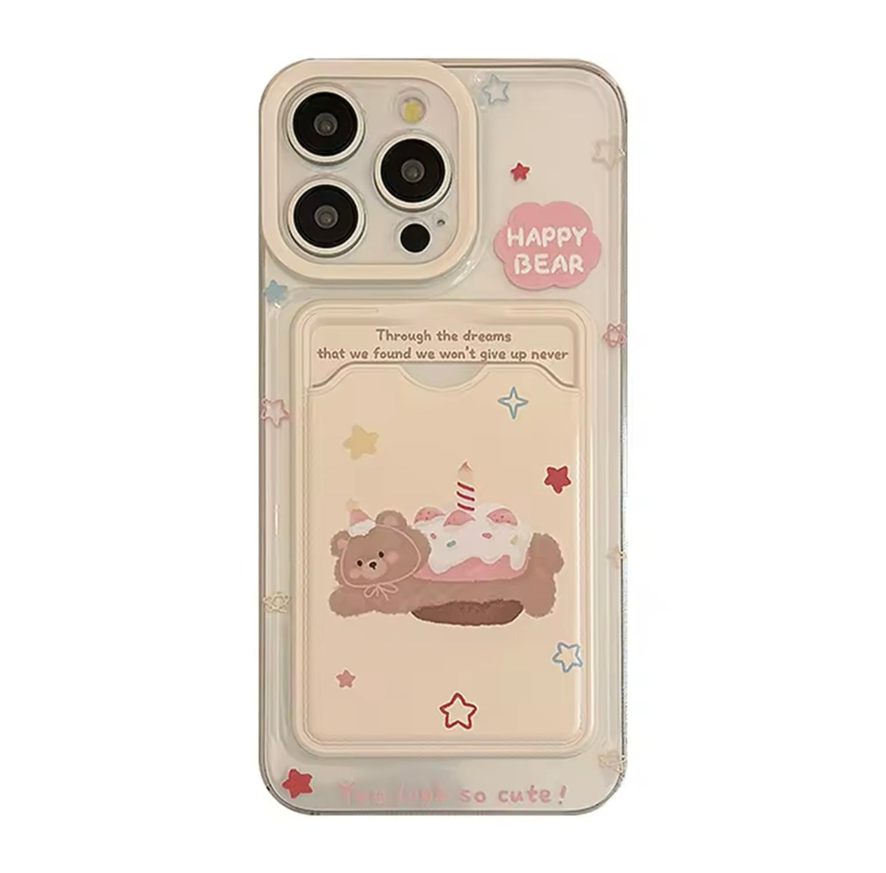 Card Bag Bear Phone Case-GRIP grip