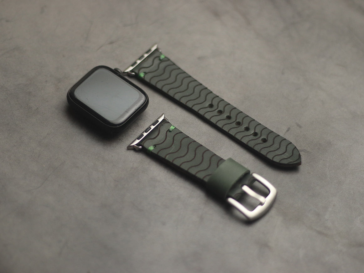 "E2" ENGRAVED STRAPS - AVOCADO GREEN