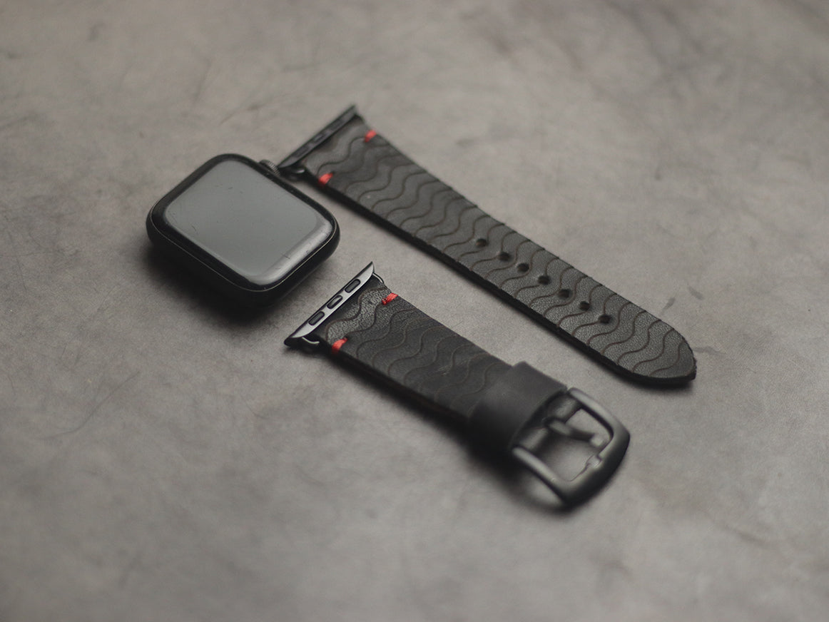 "E2" ENGRAVED STRAPS - BLACK