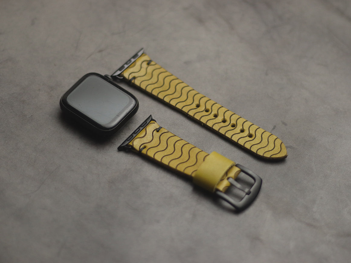 "E2" ENGRAVED STRAPS - MUNSEL YELLOW