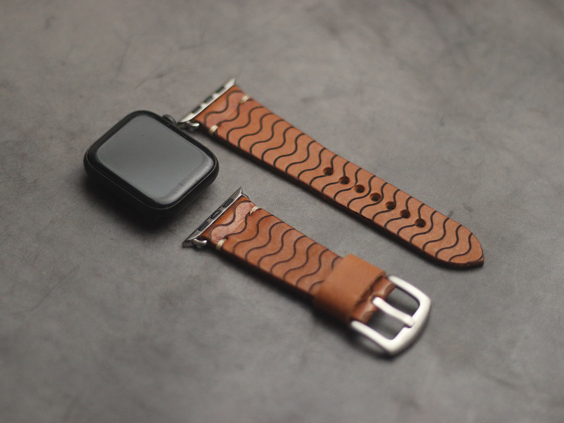 "E2" ENGRAVED STRAPS - CARROT ORANGE