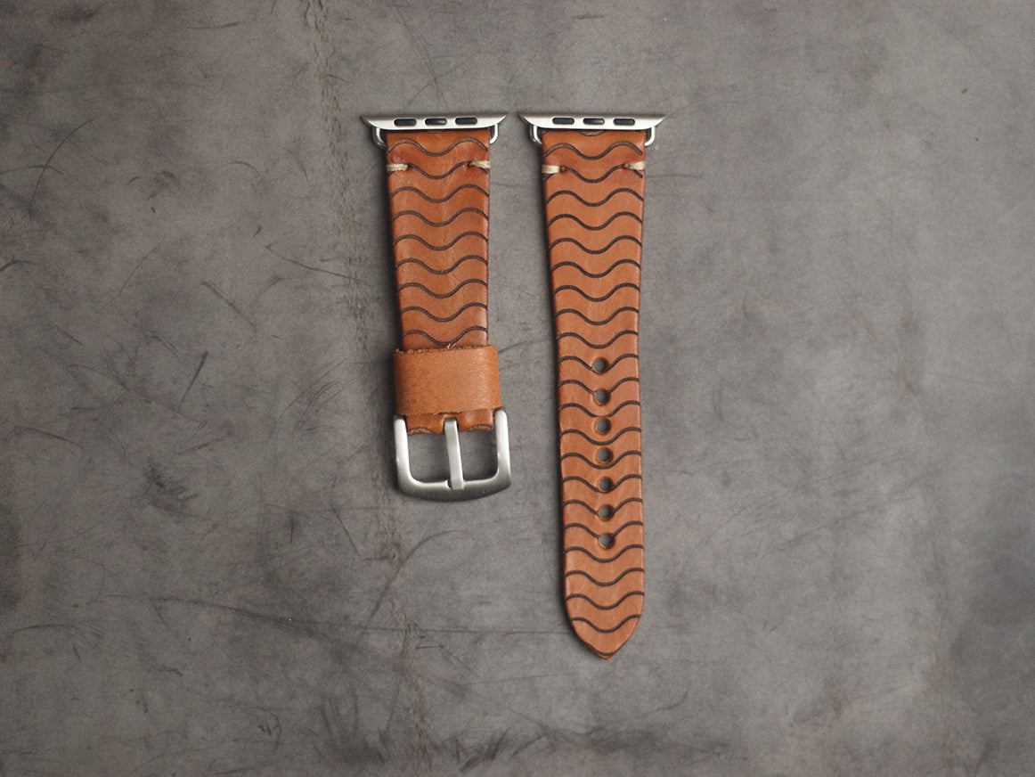 "E2" ENGRAVED STRAPS - CARROT ORANGE