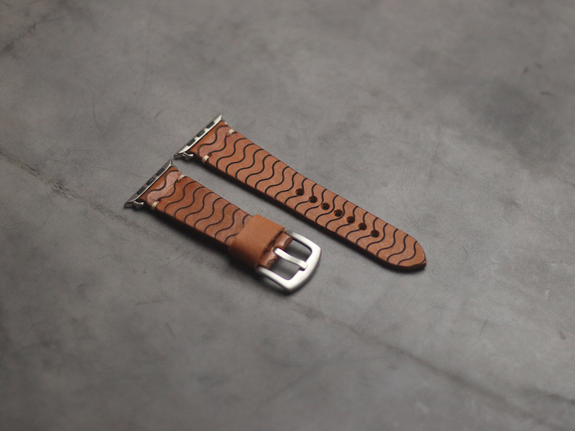 "E2" ENGRAVED STRAPS - CARROT ORANGE