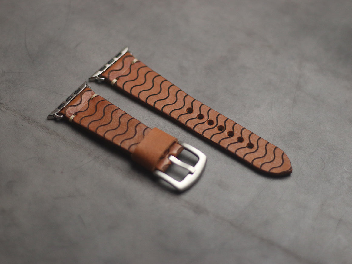 "E2" ENGRAVED STRAPS - CARROT ORANGE