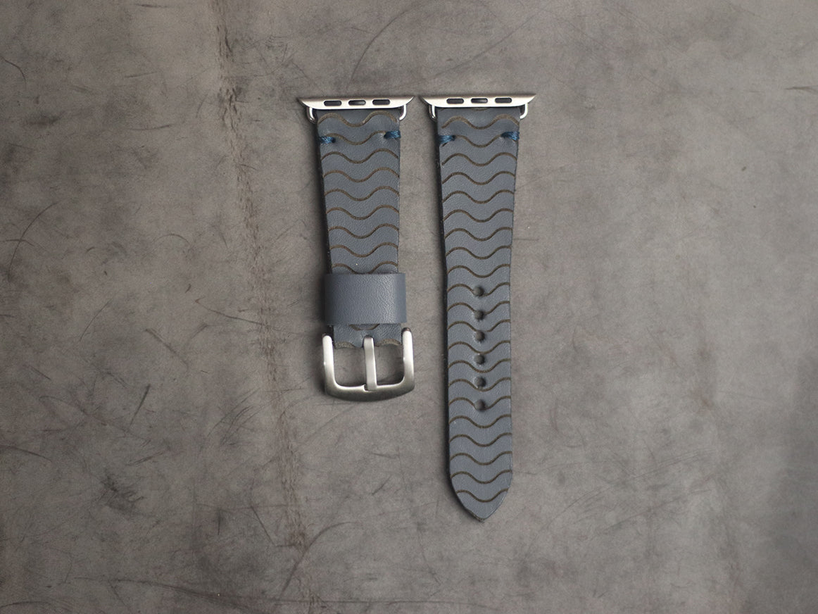 "E2" ENGRAVED STRAPS - PRUSSIAN BLUE