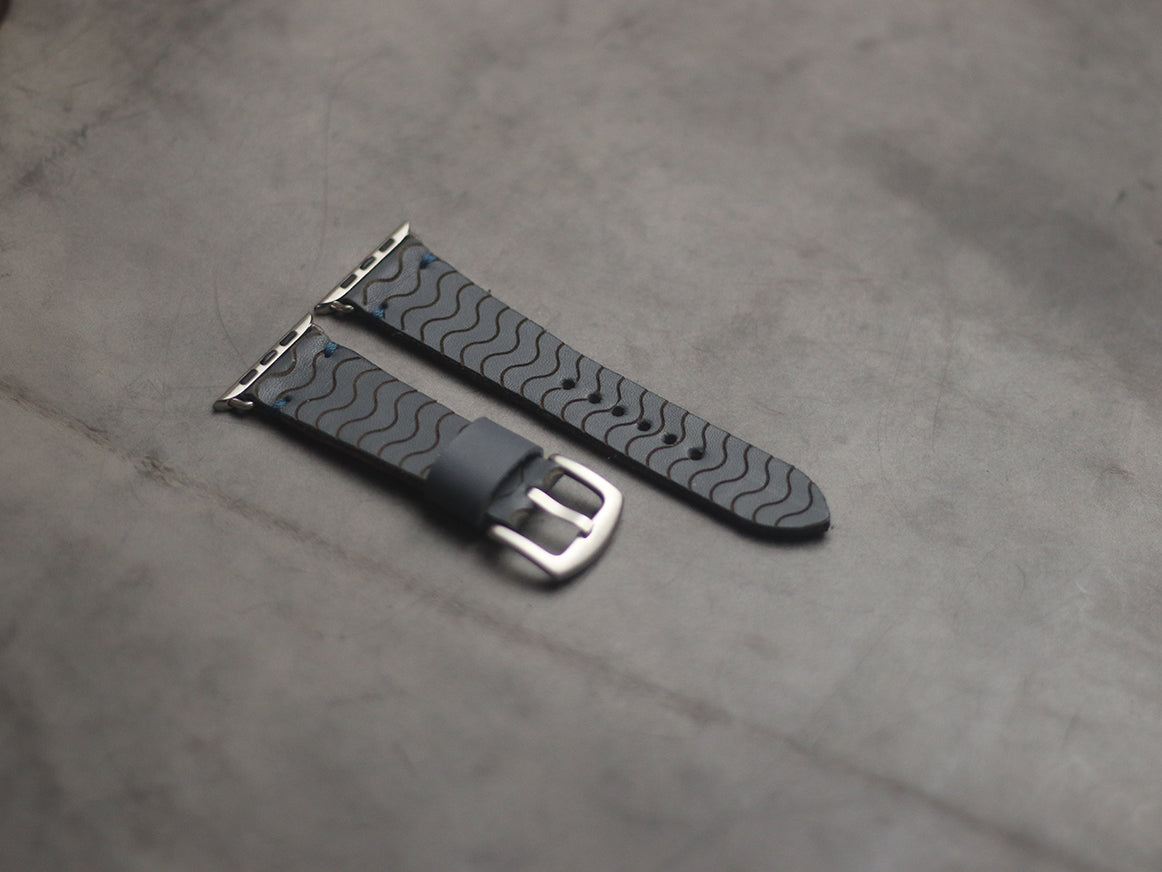 "E2" ENGRAVED STRAPS - PRUSSIAN BLUE