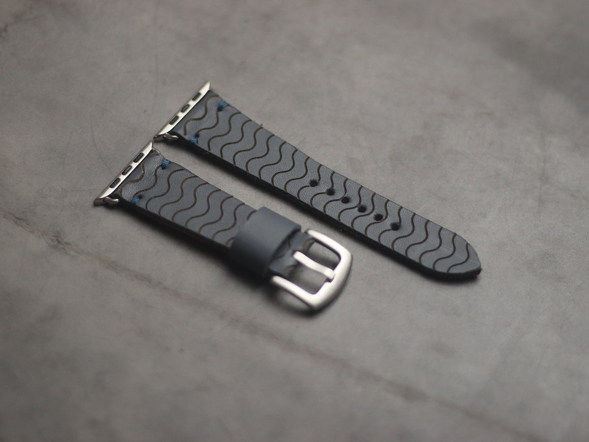 "E2" ENGRAVED STRAPS - PRUSSIAN BLUE
