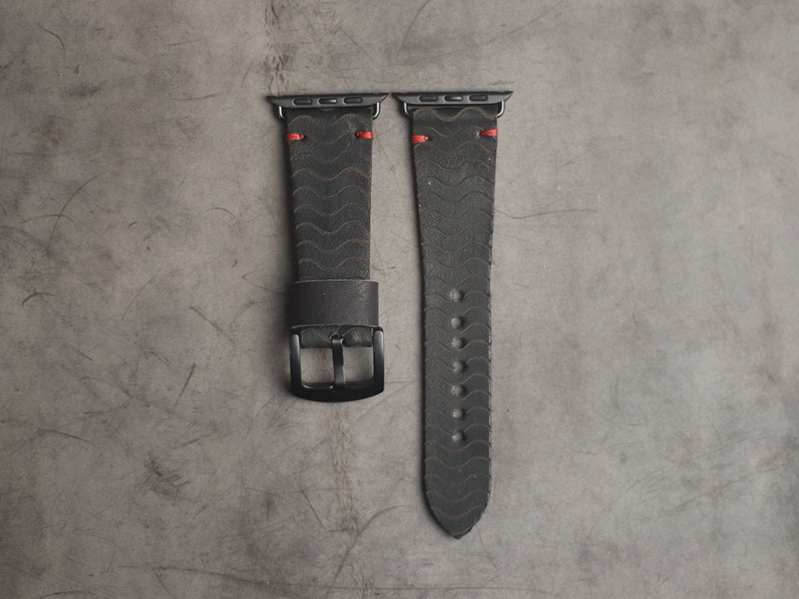"E2" ENGRAVED STRAPS - BLACK