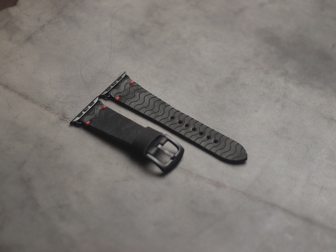 "E2" ENGRAVED STRAPS - BLACK