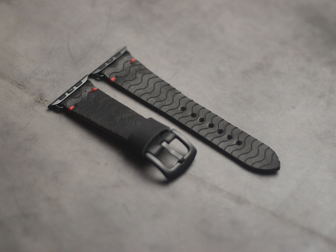 "E2" ENGRAVED STRAPS - BLACK