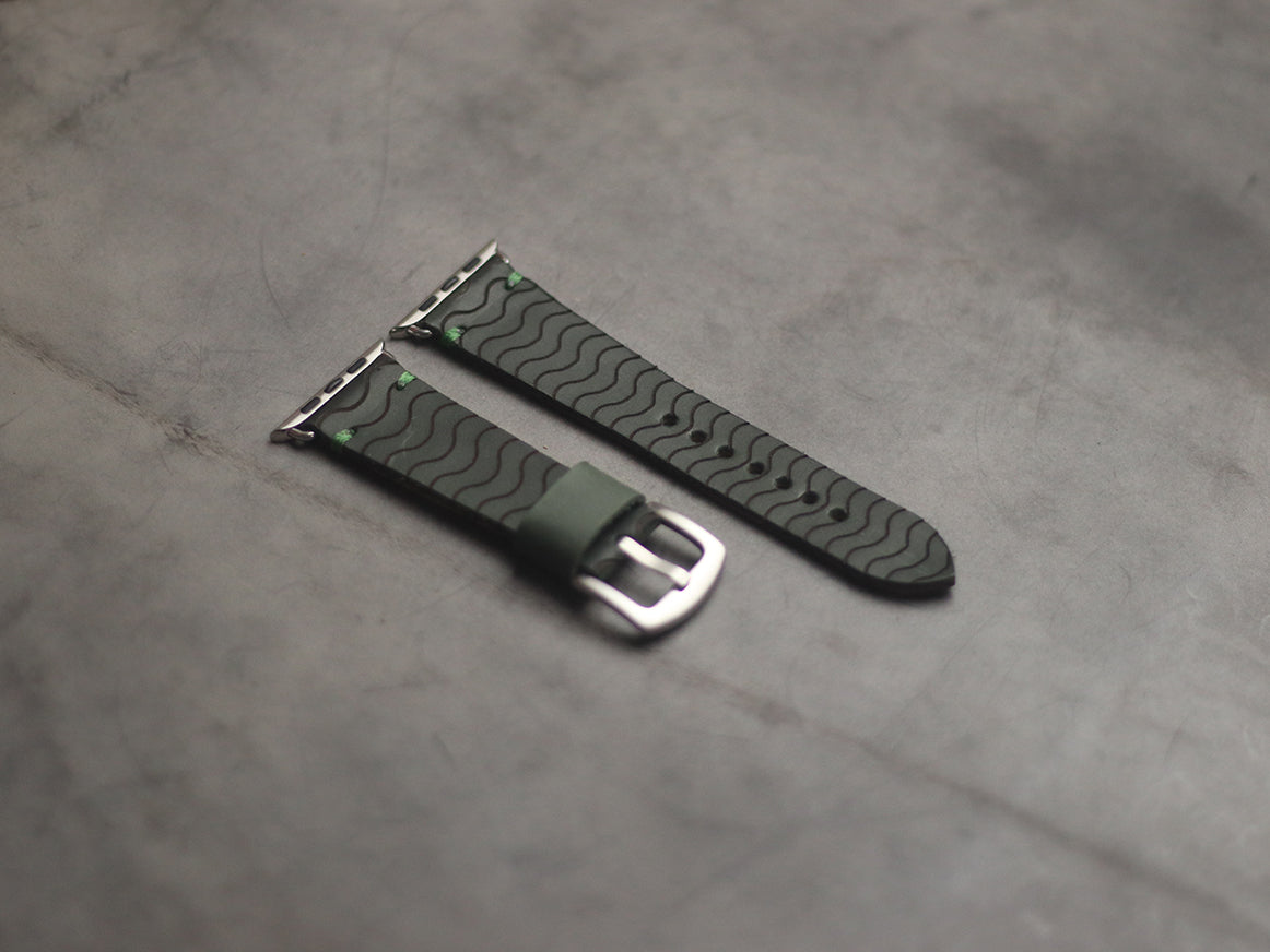 "E2" ENGRAVED STRAPS - AVOCADO GREEN