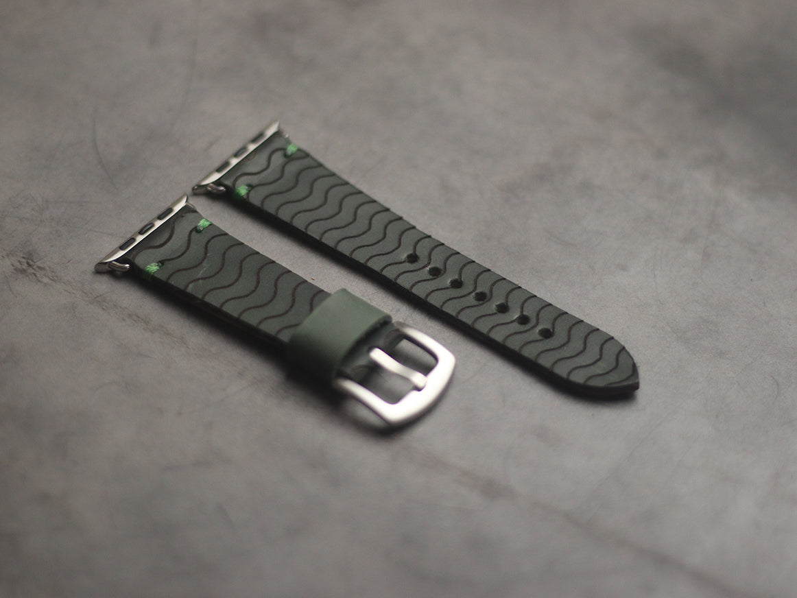 "E2" ENGRAVED STRAPS - AVOCADO GREEN
