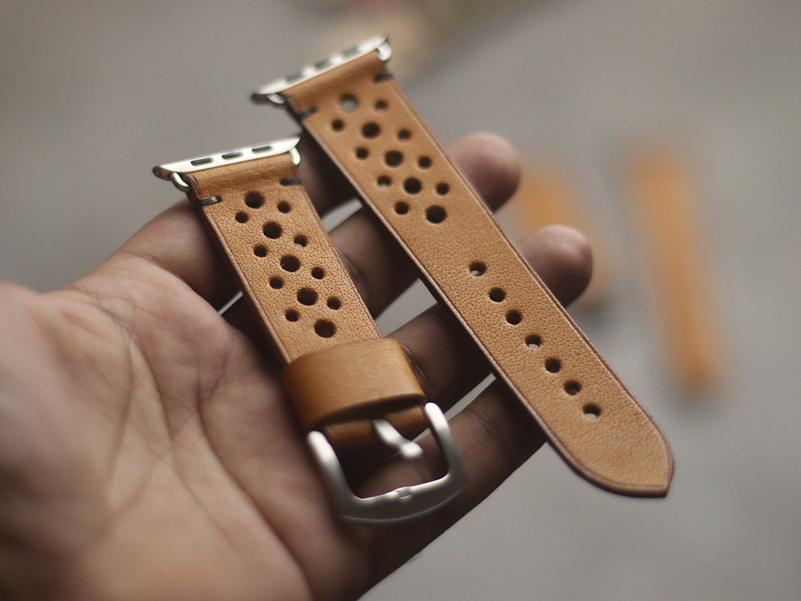 MUSTARD RALLY HAND-CRAFTED APPLE WATCH STRAPS