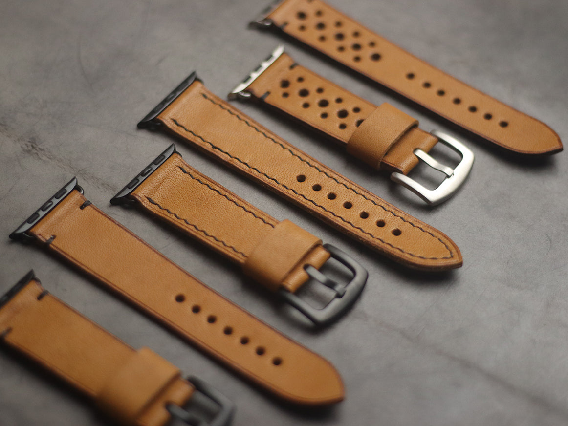MUSTARD RALLY HAND-CRAFTED APPLE WATCH STRAPS