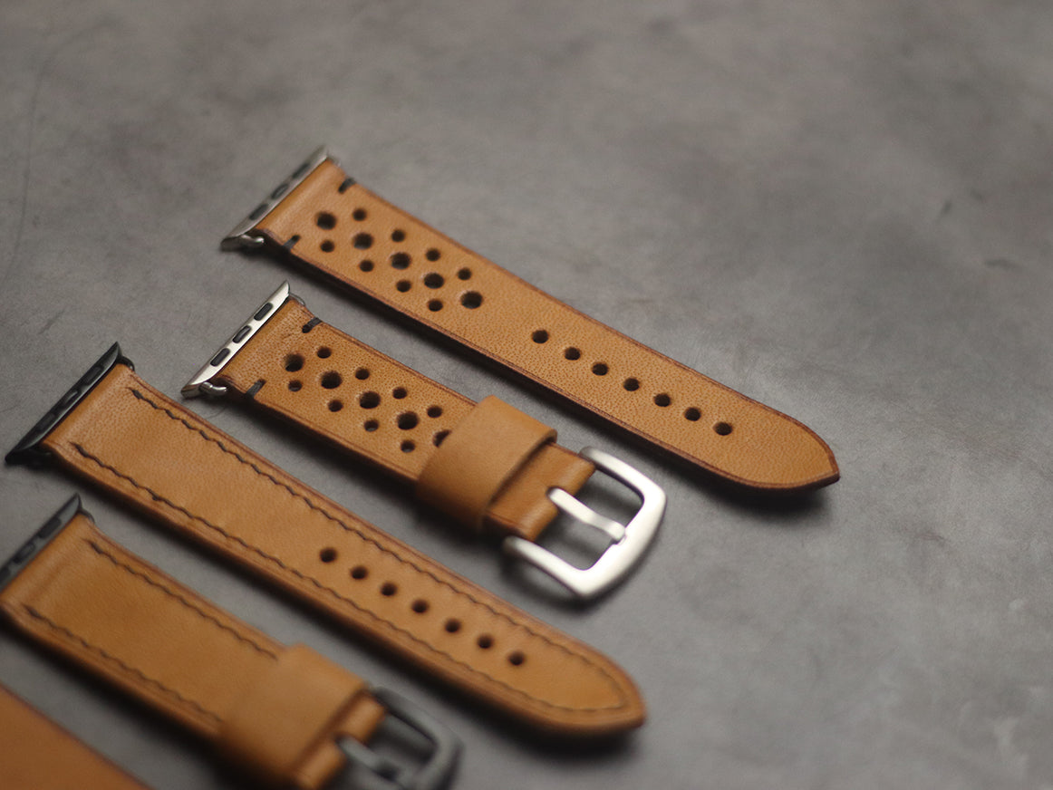 MUSTARD MINIMAL STITCHED HAND-CRAFTED APPLE WATCH STRAPS