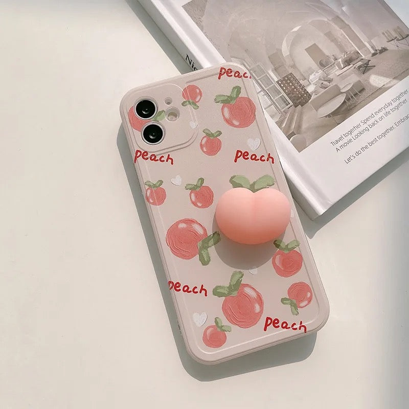 Peach Squishy Phone Case- Grip grip
