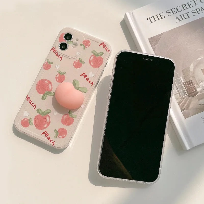 Peach Squishy Phone Case- Grip grip