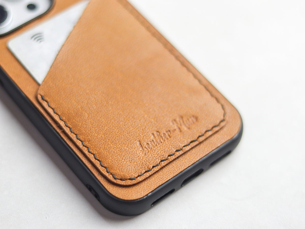 MUSTARD LEATHER WALLET PHONE CASE