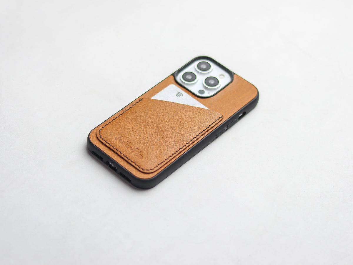 MUSTARD LEATHER WALLET PHONE CASE