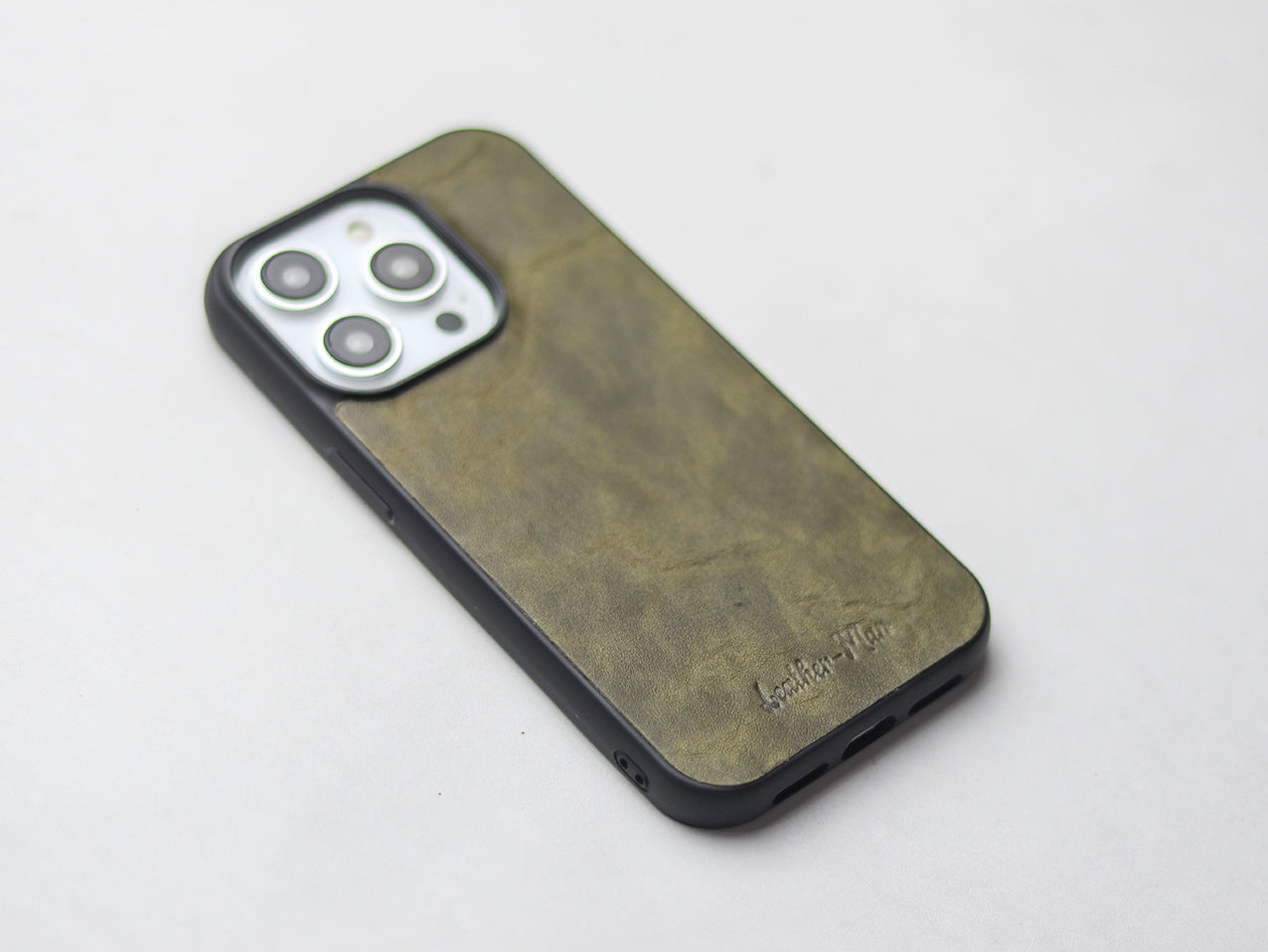 SEAWEED GREEN LEATHER CLASSIC PHONE CASE