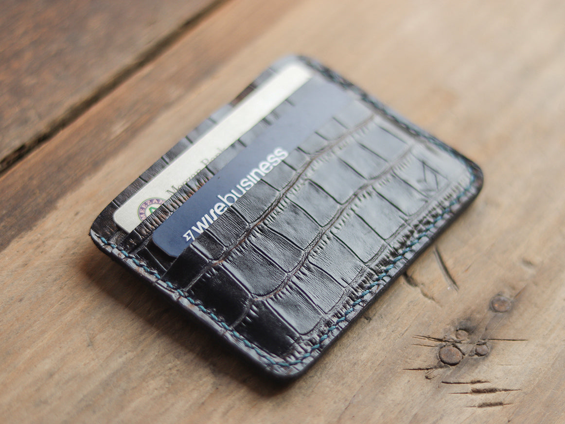 "MINIMAL CLASSIC" BLUE CROCO LEATHER