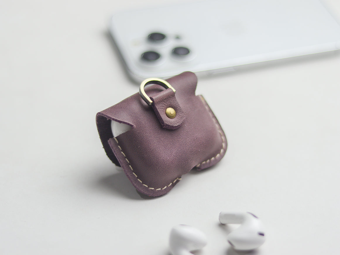 AIRPODS CLASSIC LEATHER CASE BOUSENBERRY
