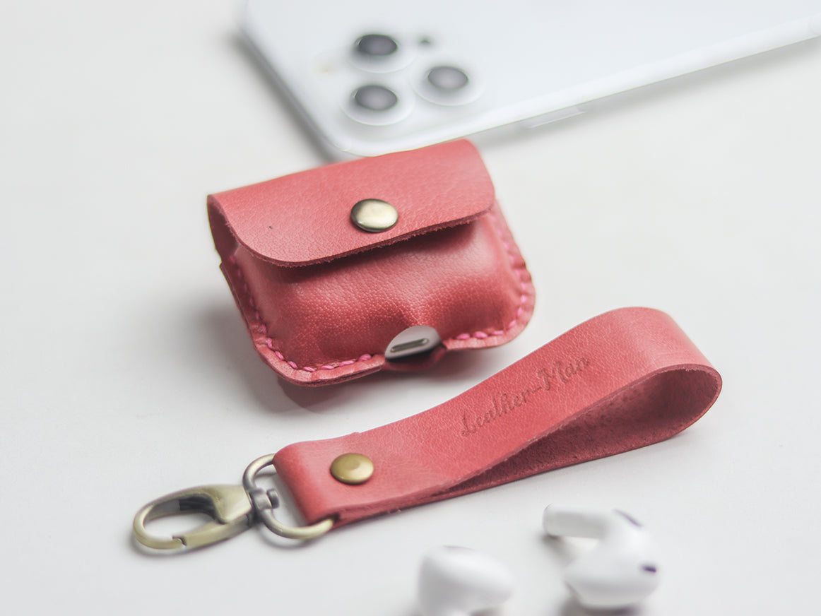 AIRPODS CLASSIC LEATHER CASE FLAMINGO PINK