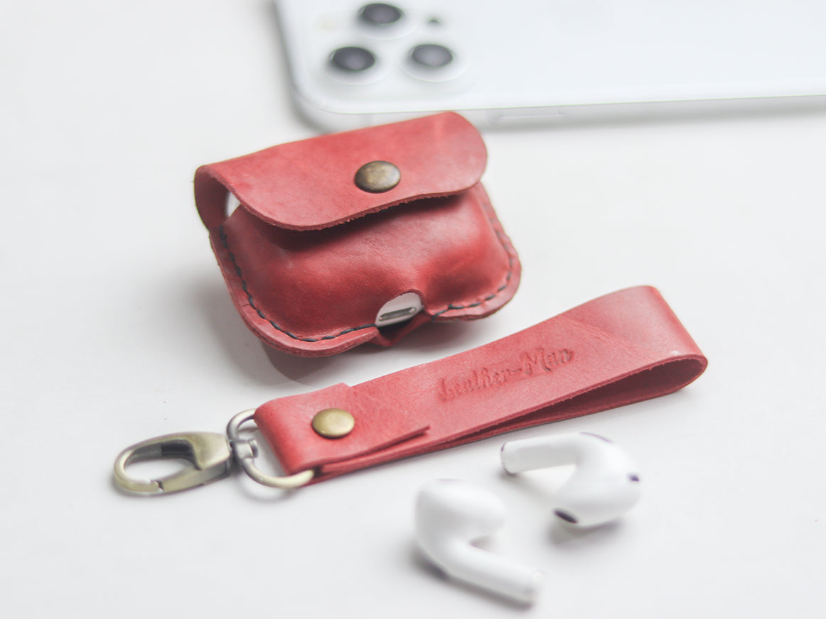 AIRPODS CLASSIC LEATHER CASE PRISMATIC RED