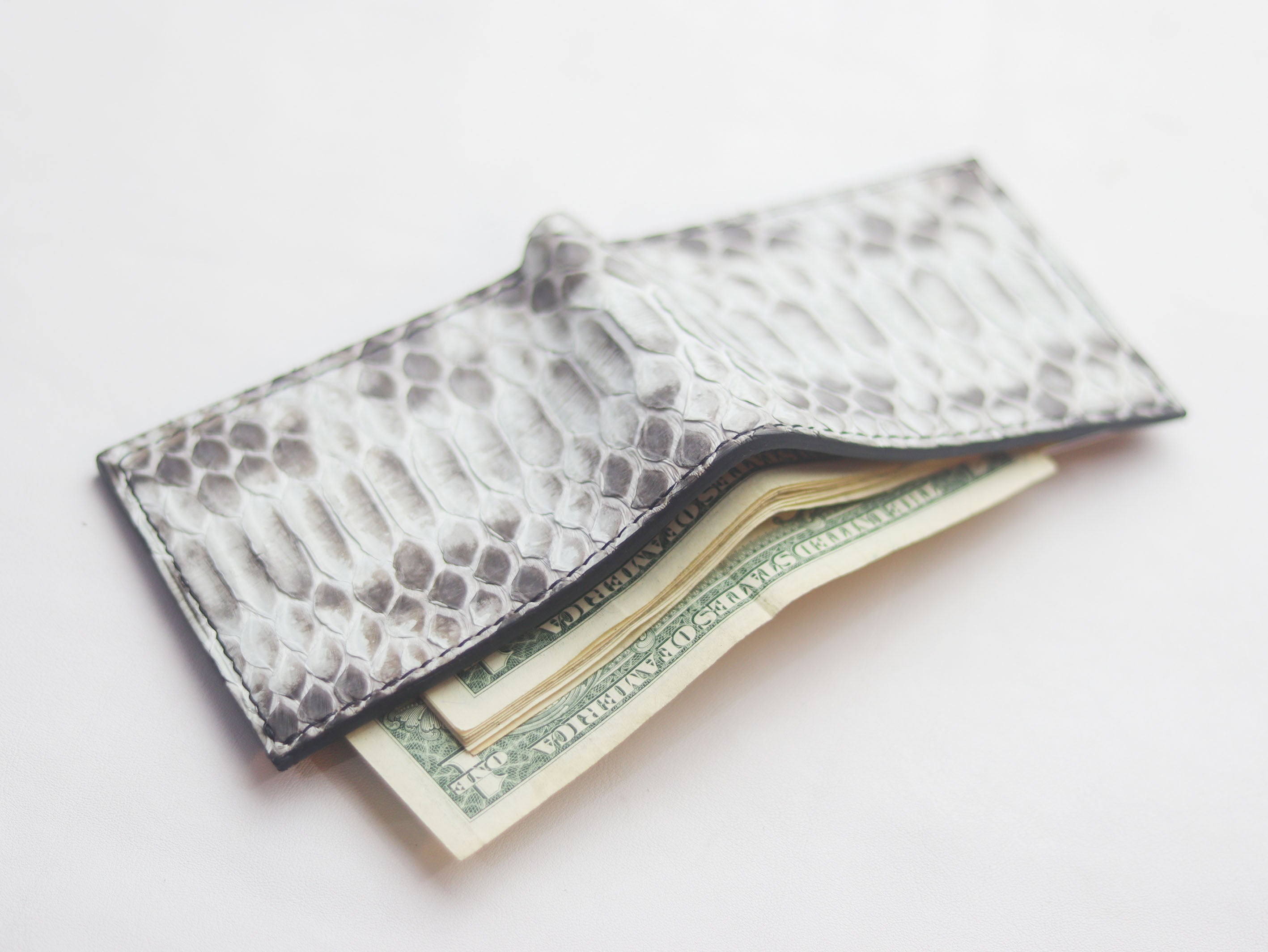 WYNTON - BIFOLD WALLET NATURAL PYTHON SKIN