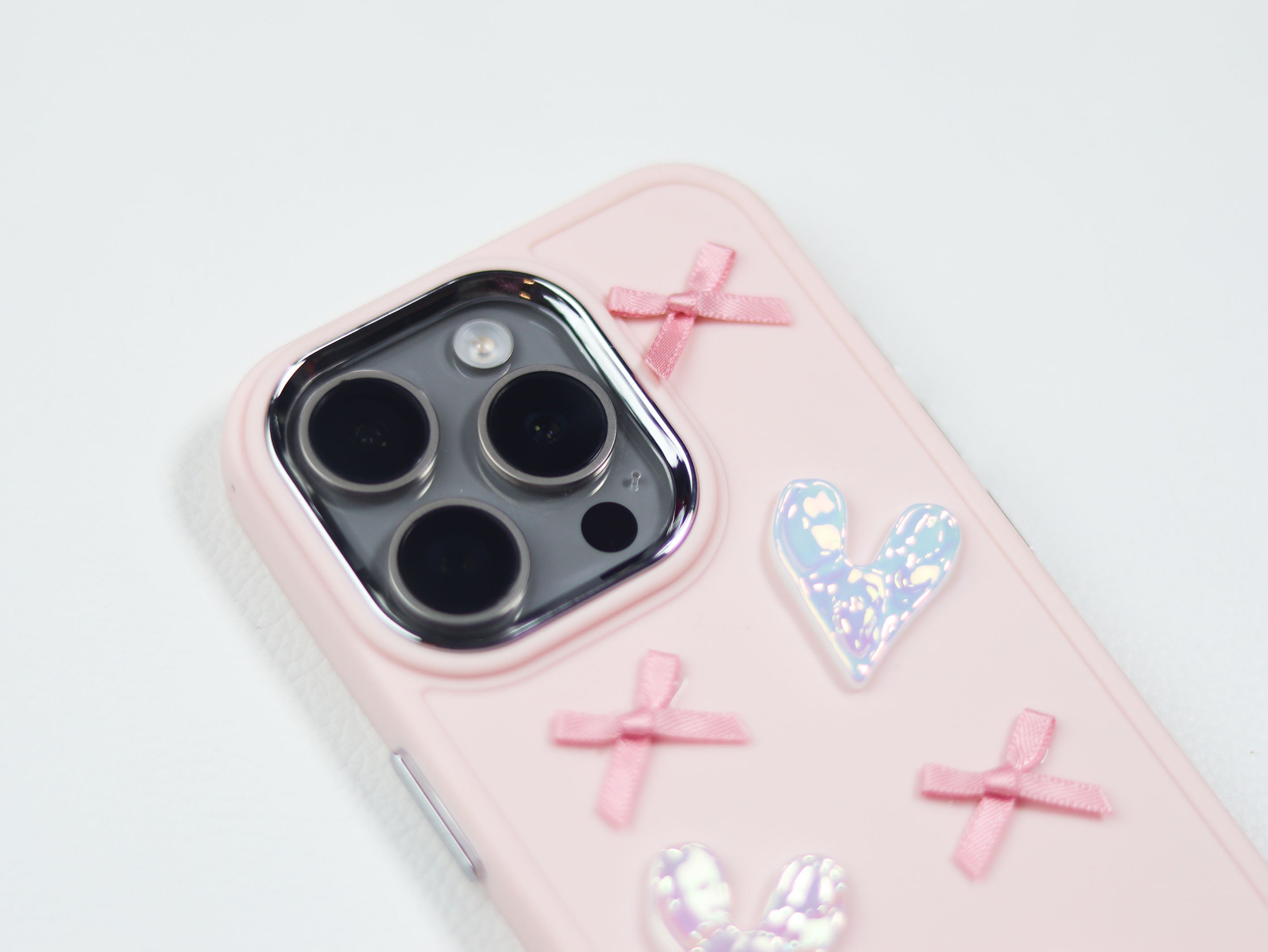 Pink Heart Bow Phone Case-GRIP grip