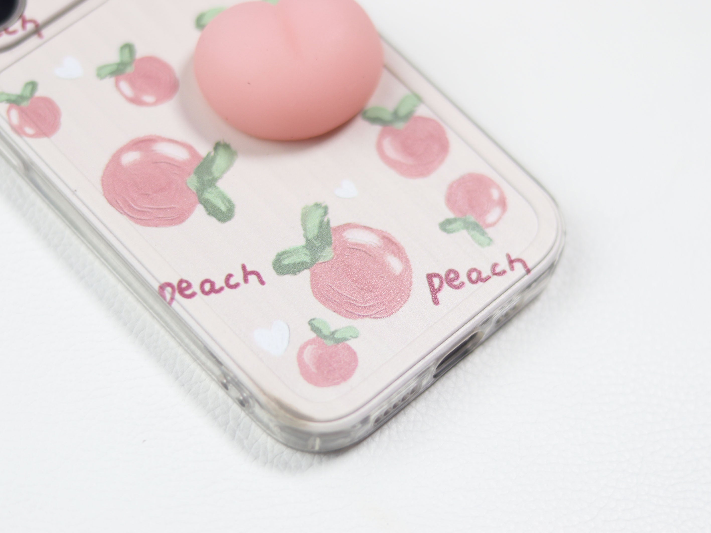Peach Squishy Phone Case- Grip grip