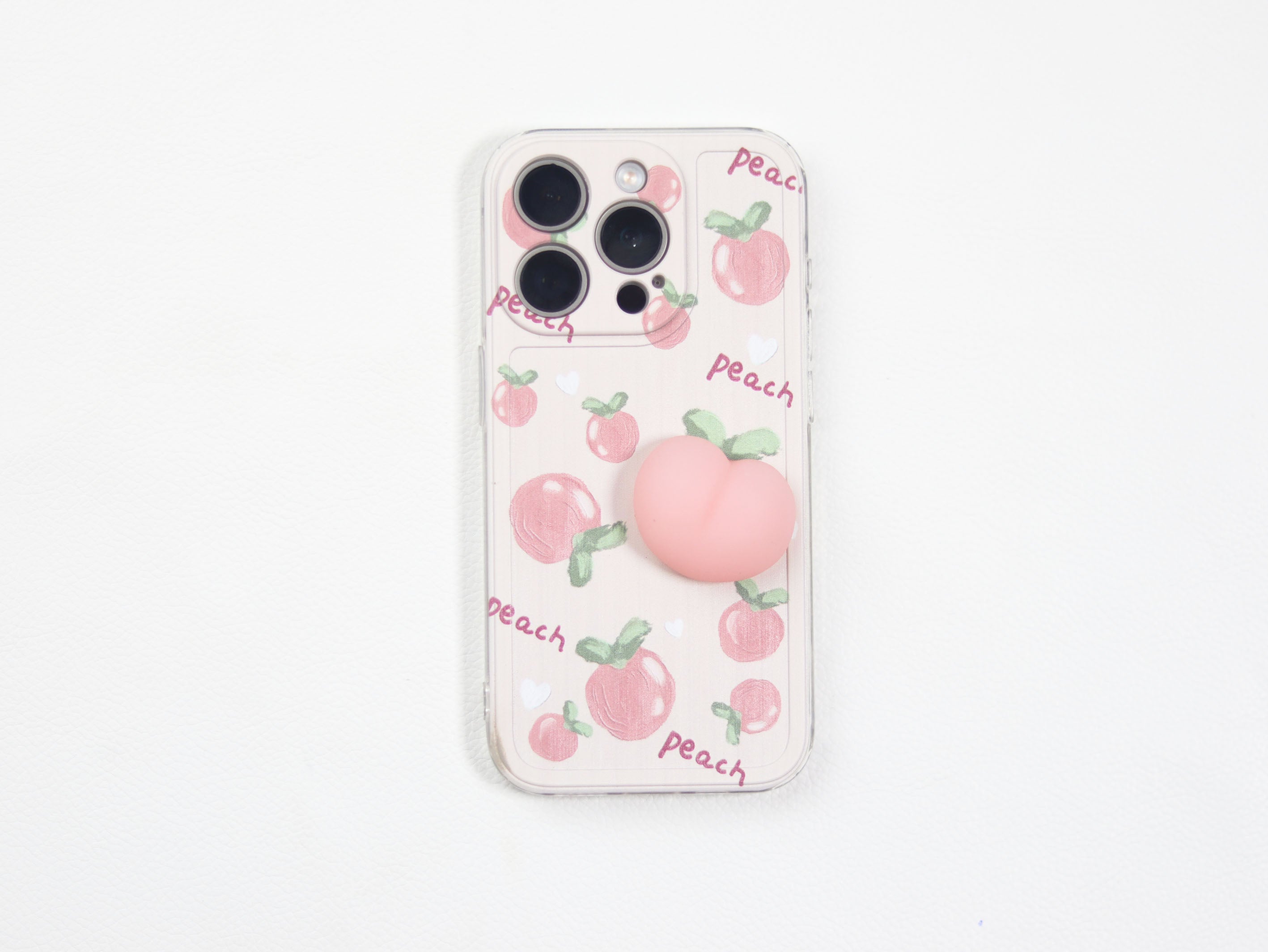 Peach Squishy Phone Case- Grip grip