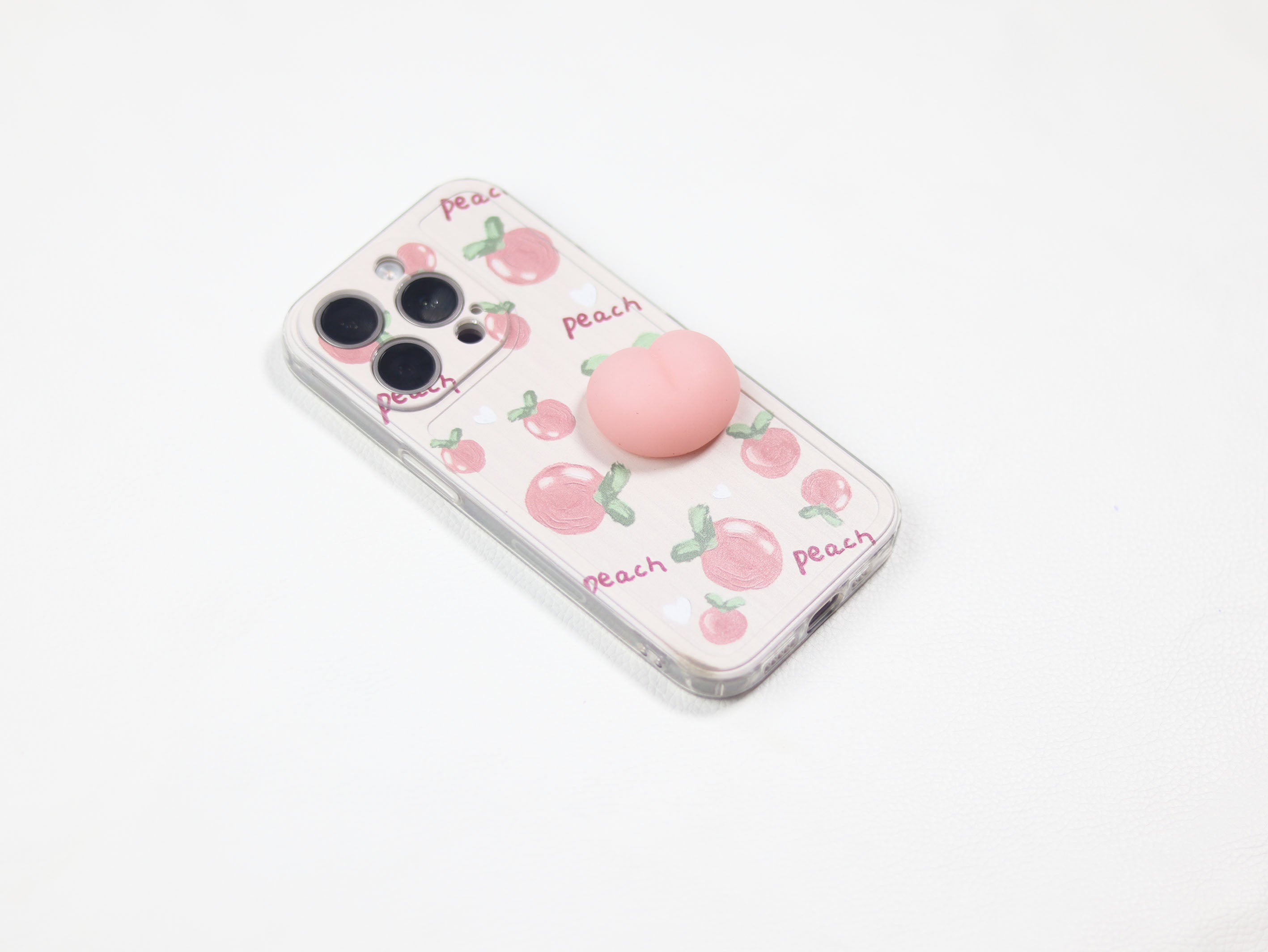 Peach Squishy Phone Case- Grip grip