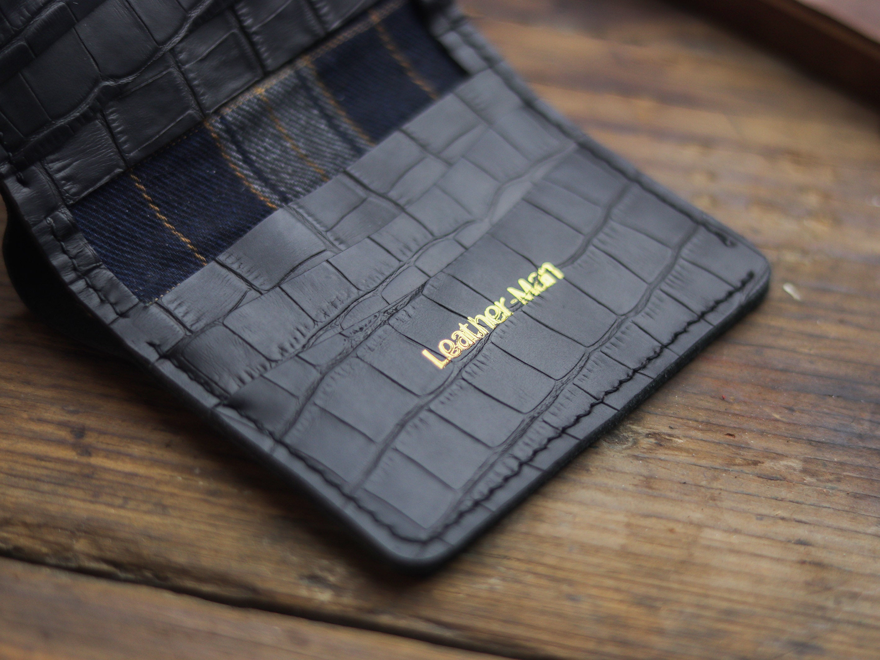 HAMPTON PRO BIFOLD WALLET BLACK CROCO