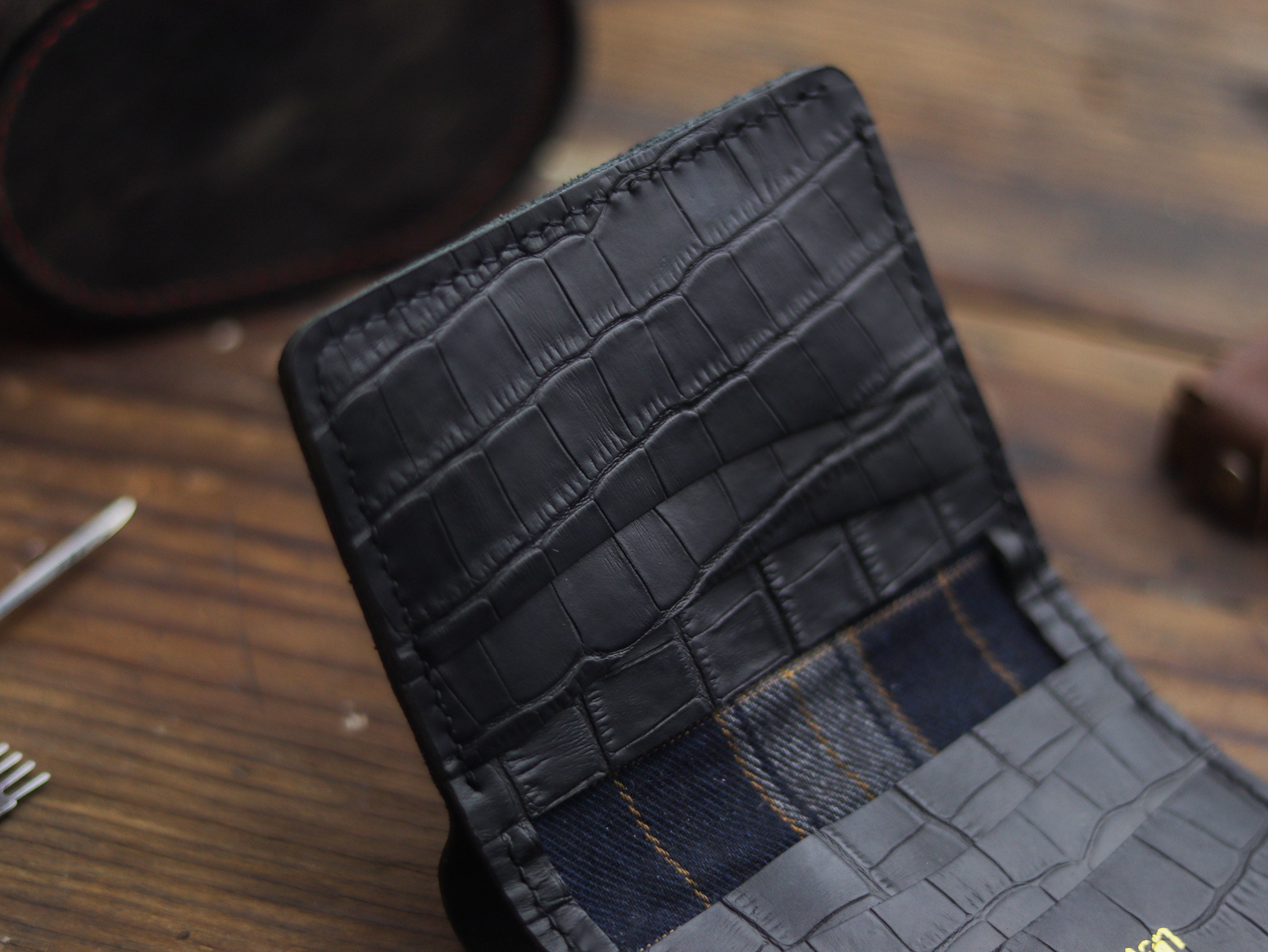 HAMPTON PRO BIFOLD WALLET BLACK CROCO
