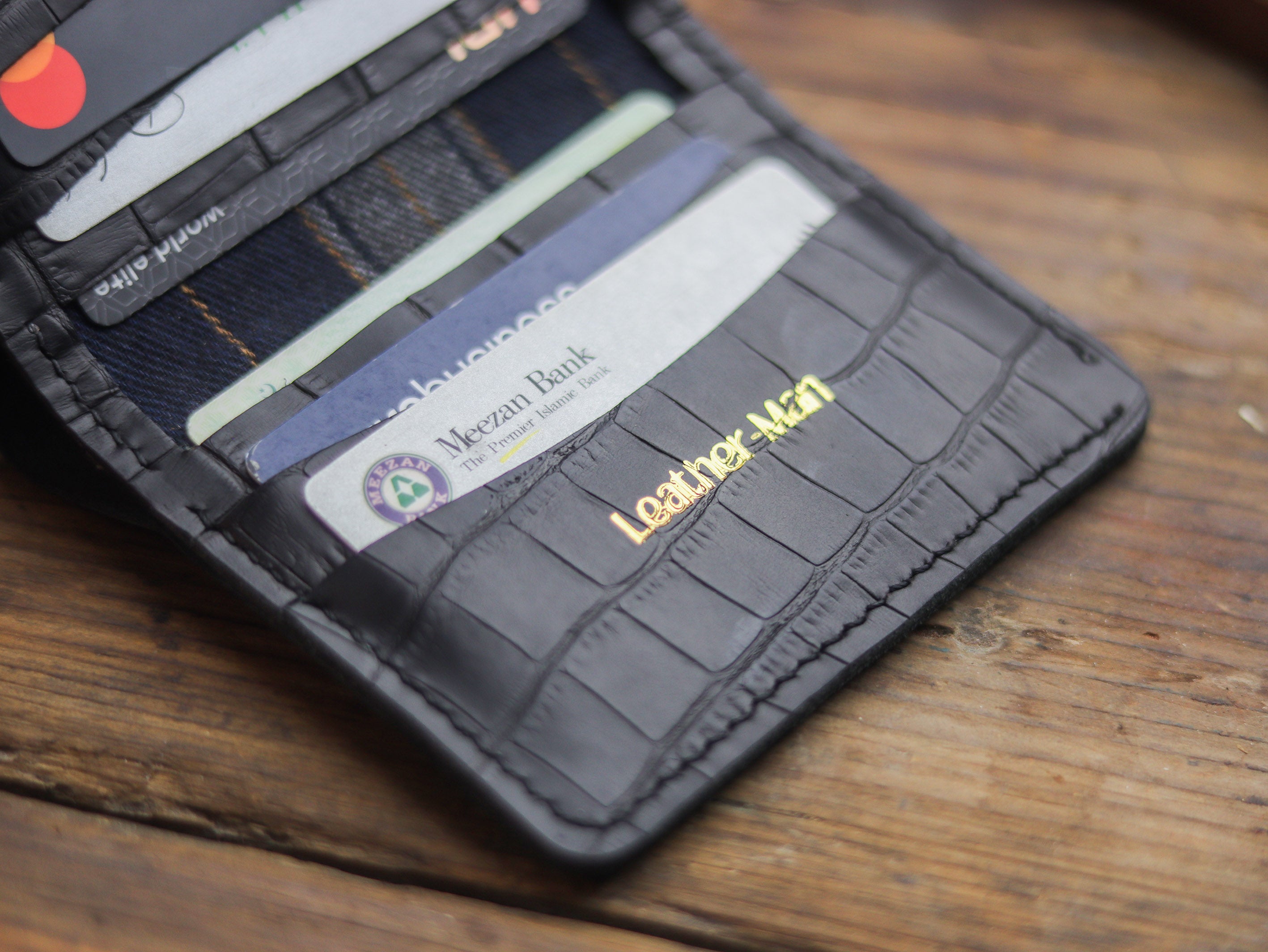 HAMPTON PRO BIFOLD WALLET BLACK CROCO