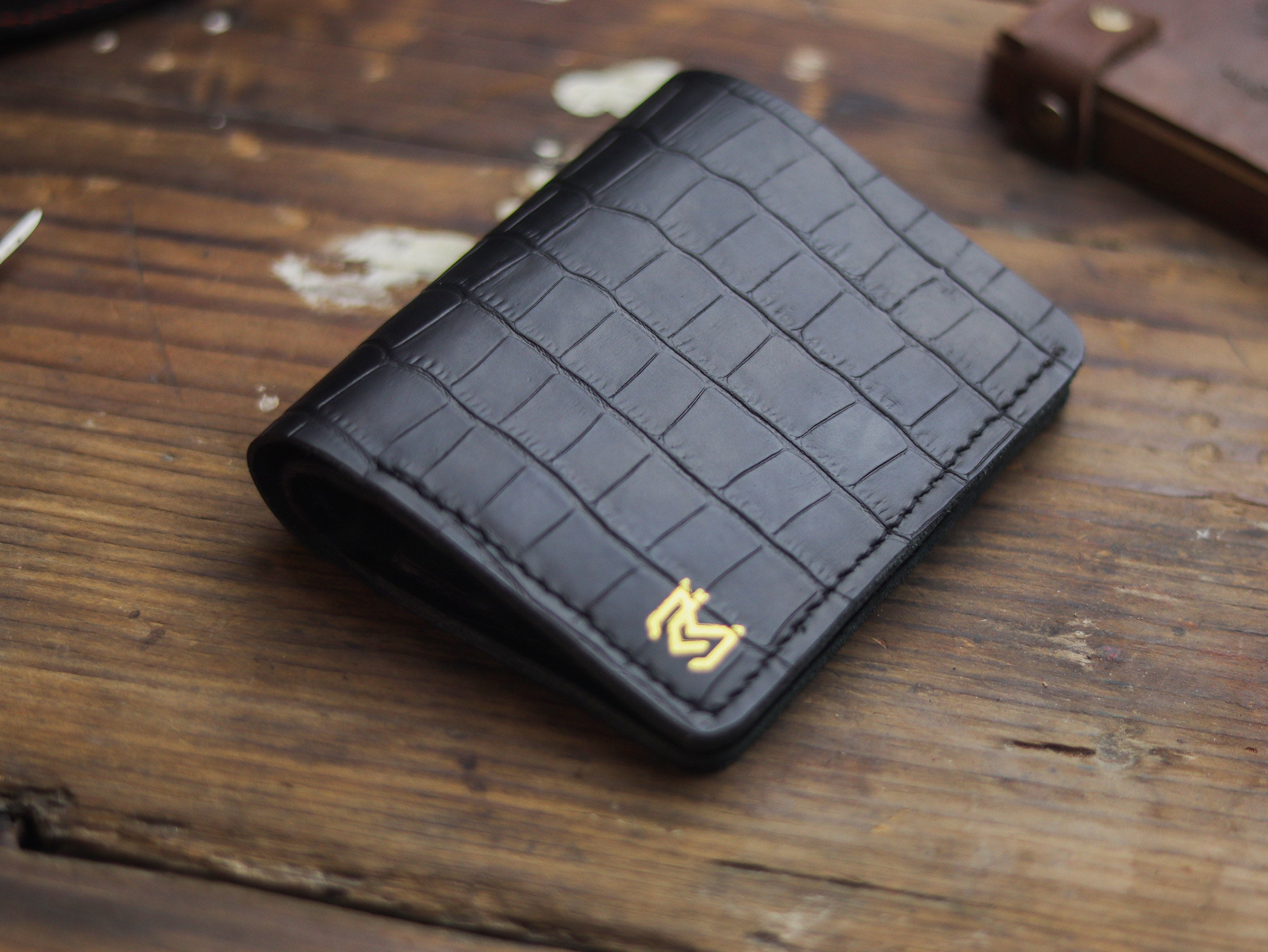 HAMPTON PRO BIFOLD WALLET BLACK CROCO
