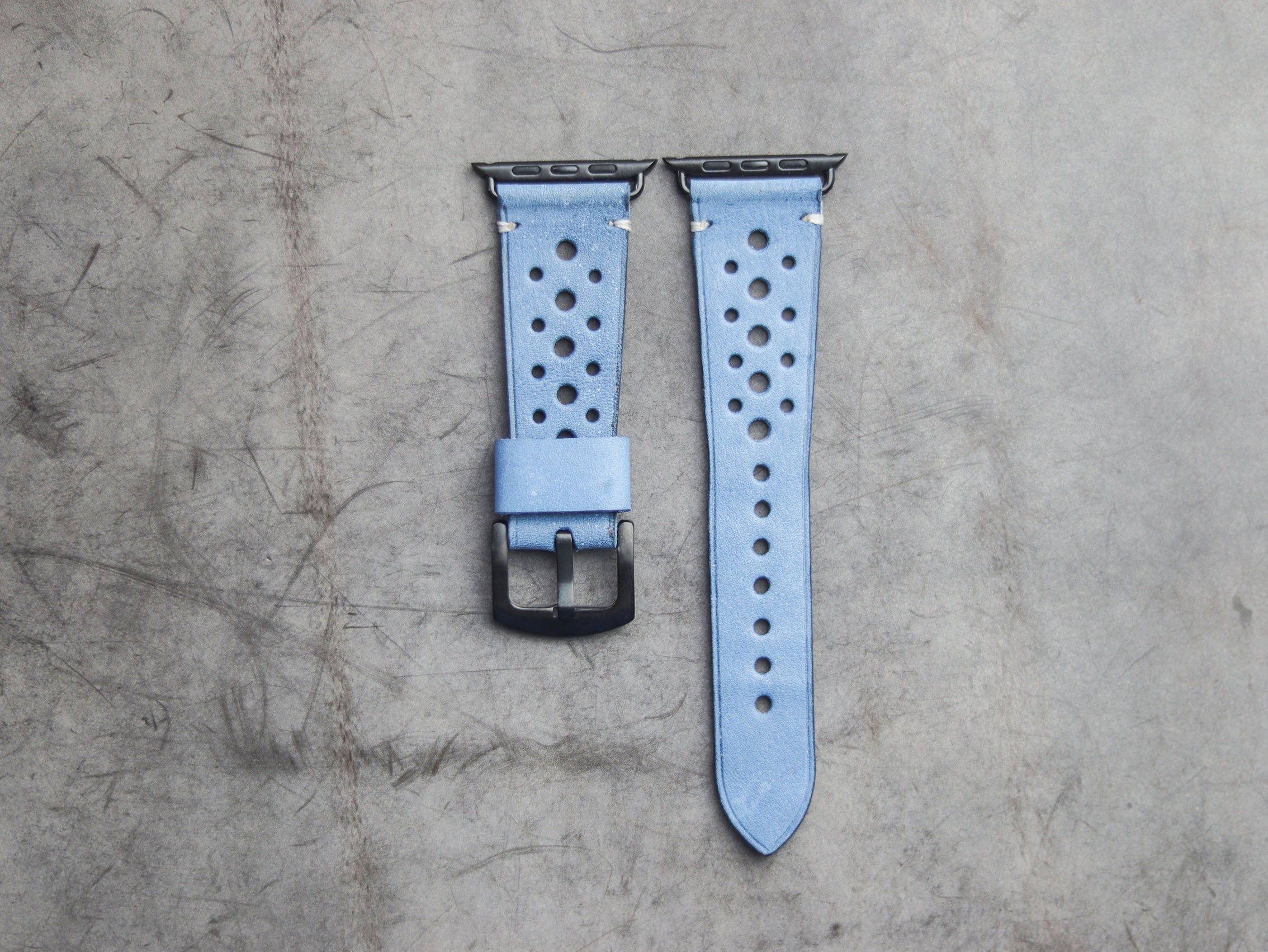 CAROLINE BLUE RALLY HAND-CRAFTED APPLE WATCH STRAPS