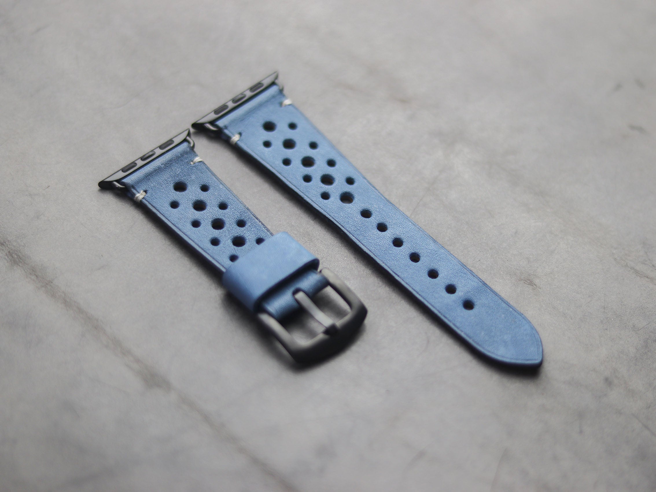 CAROLINE BLUE RALLY HAND-CRAFTED APPLE WATCH STRAPS