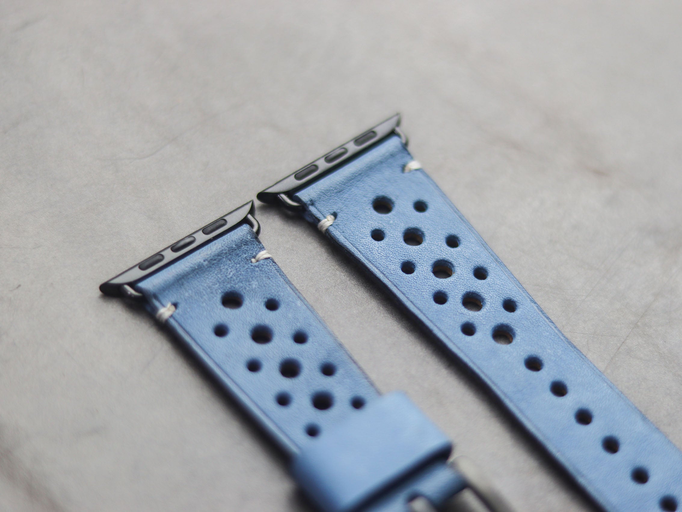 CAROLINE BLUE RALLY HAND-CRAFTED APPLE WATCH STRAPS