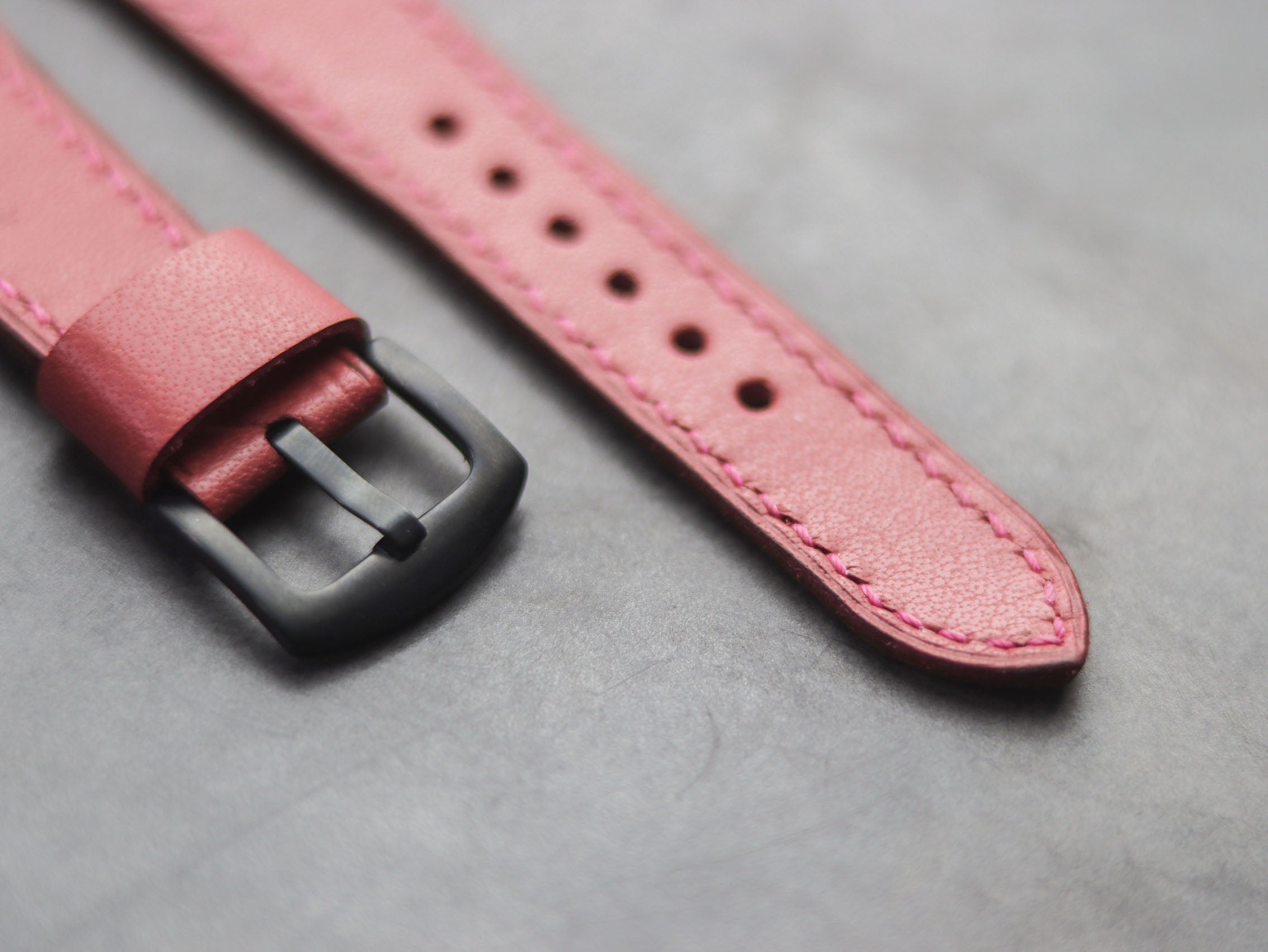 FLAMINGO PINK FULL STITCHED HAND-CRAFTED APPLE WATCH STRAPS