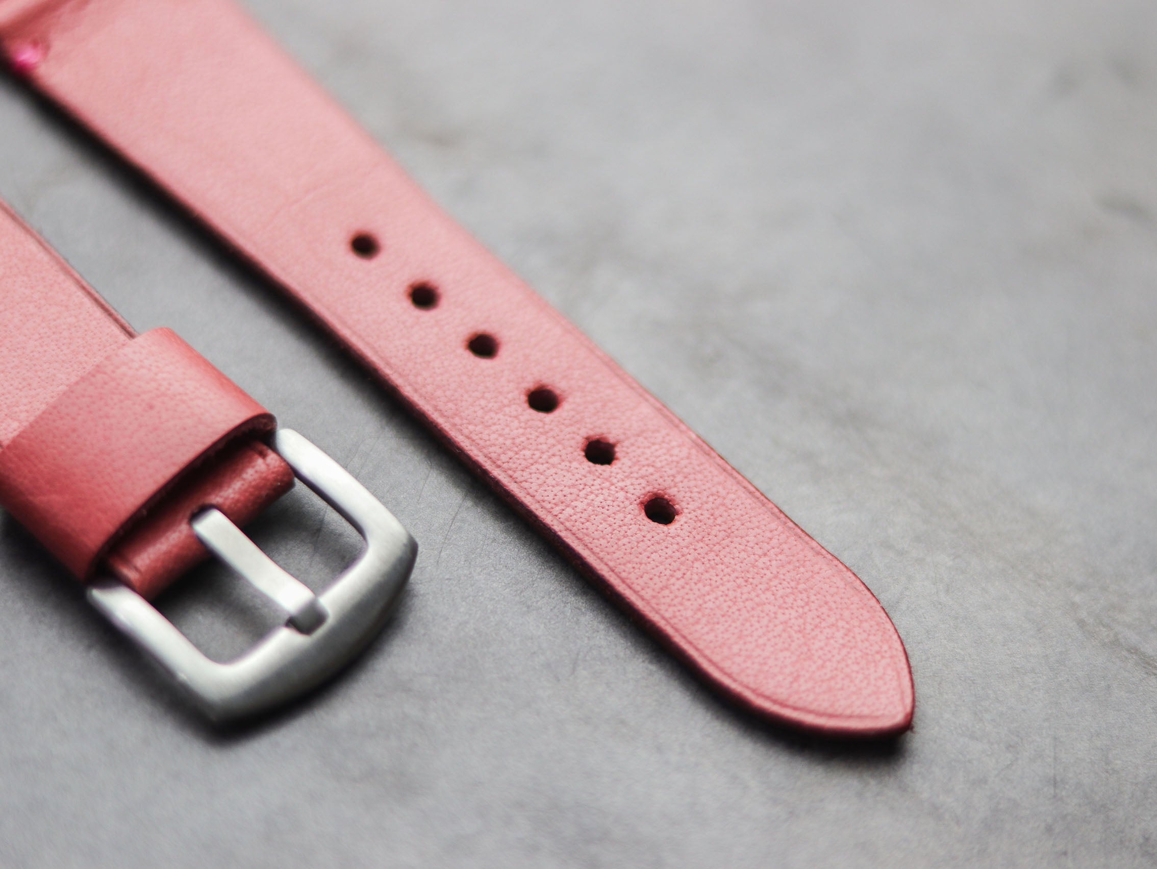 FLAMINGO PINK MINIMAL STITCHED HAND-CRAFTED APPLE WATCH STRAPS