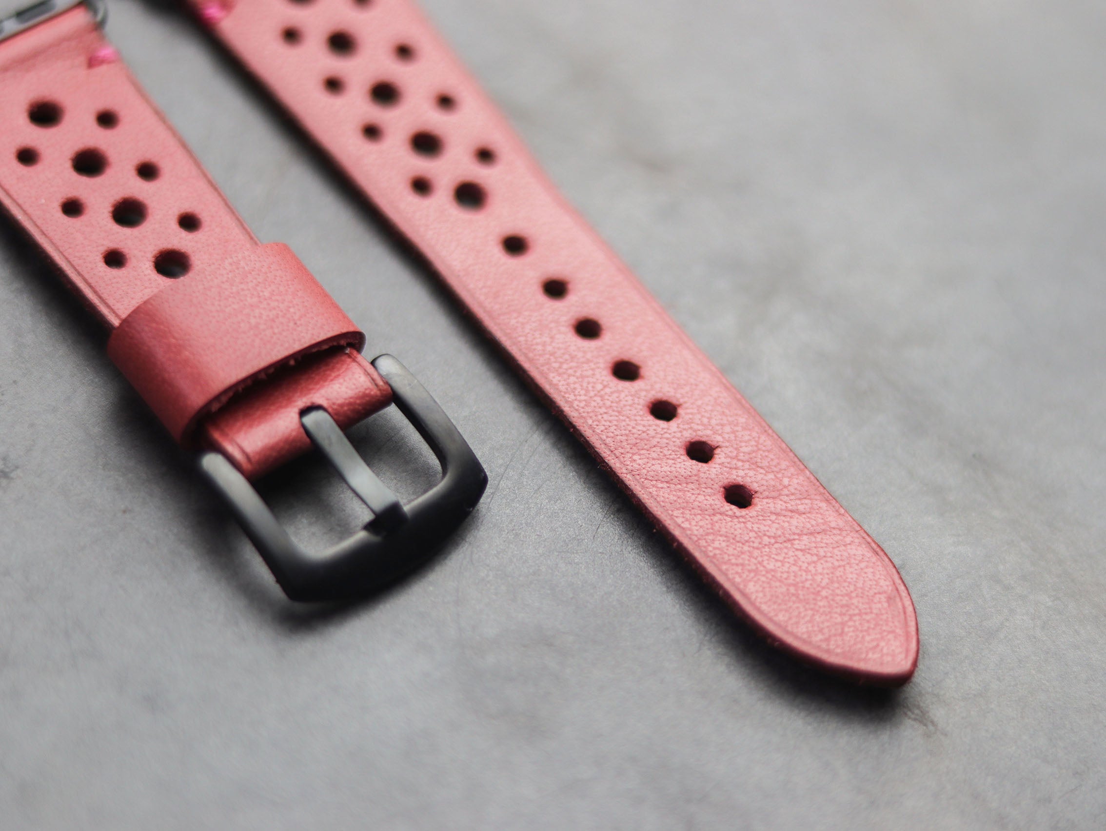 FLAMINGO PINK RALLY HAND-CRAFTED APPLE WATCH STRAPS